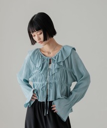 LOWRYS FARM | ヨウリュウシャーリングフリルブラウス　638495(シャツ/ブラウス)