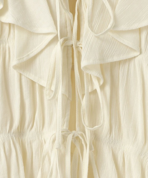 LOWRYS FARM（ローリーズファーム）の「ヨウリュウシャーリングフリルブラウス　638495（シャツ/ブラウス・レディース・イエロー/アイボリー/ブルー/グレー・FREE）」の12枚目の写真