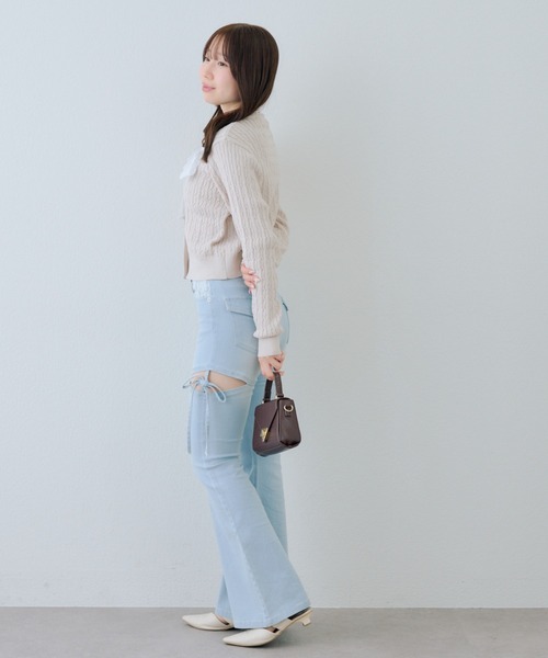 Another Branch olive des olive（アナザーブランチオリーブデオリーブ）の「レースボウタイ付カーディガン（カーディガン/ボレロ・レディース・アイボリー/ネイビー/イエロー・FREE）」の15枚目の写真