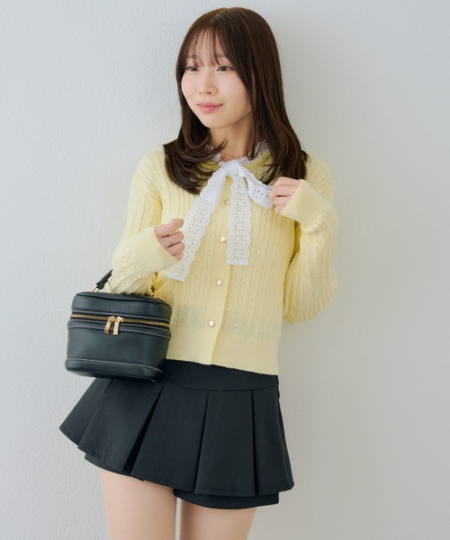 Another Branch olive des olive（アナザーブランチオリーブデオリーブ）の「レースボウタイ付カーディガン（カーディガン/ボレロ・レディース・アイボリー/ネイビー/イエロー・FREE）」の16枚目の写真