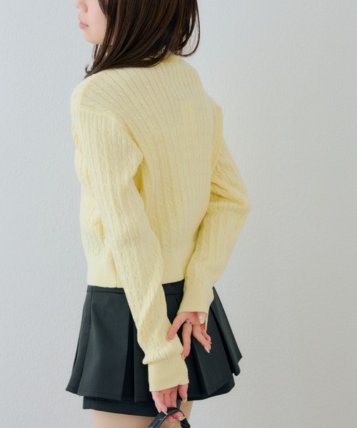 Another Branch olive des olive（アナザーブランチオリーブデオリーブ）の「レースボウタイ付カーディガン（カーディガン/ボレロ・レディース・アイボリー/ネイビー/イエロー・FREE）」の20枚目の写真