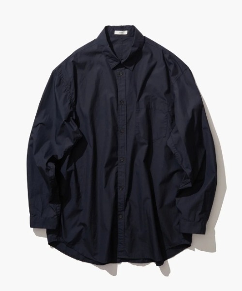 ATON（エイトン）の「ATON (エイトン)SUVIN BROAD | WASHED SHIRT（シャツ/ブラウス・メンズ・ネイビー/その他18/ホワイト・6/4）」の2枚目の写真