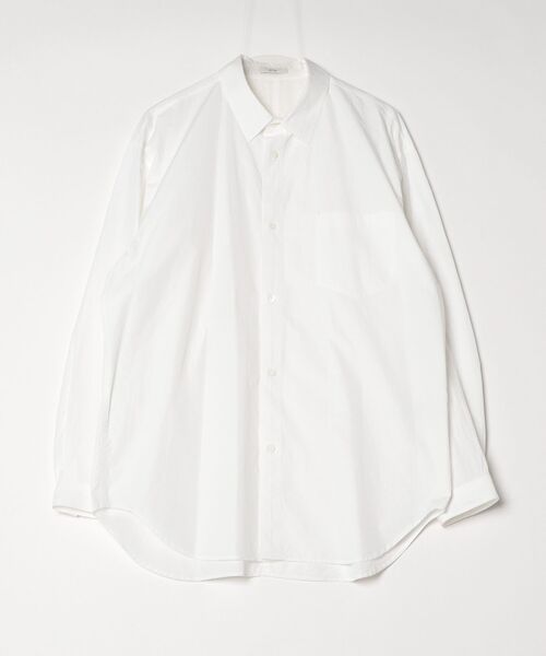 ATON（エイトン）の「ATON (エイトン)SUVIN BROAD | WASHED SHIRT（シャツ/ブラウス・メンズ・ネイビー/その他18/ホワイト・6/4）」の5枚目の写真