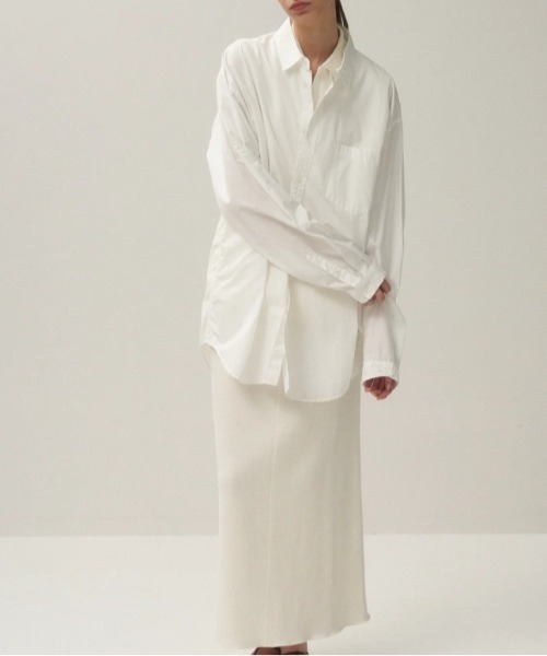 ATON（エイトン）の「ATON (エイトン)SUVIN BROAD | WASHED SHIRT（シャツ/ブラウス・メンズ・ネイビー/その他18/ホワイト・6/4）」の13枚目の写真