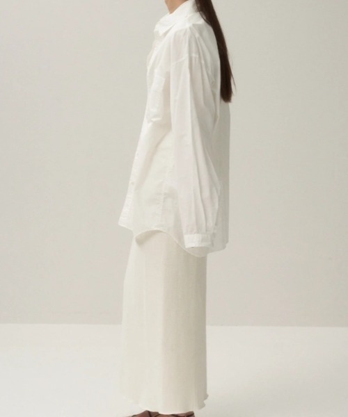 ATON（エイトン）の「ATON (エイトン)SUVIN BROAD | WASHED SHIRT（シャツ/ブラウス・メンズ・ネイビー/その他18/ホワイト・6/4）」の14枚目の写真