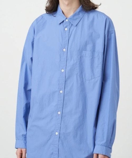ATON（エイトン）の「ATON (エイトン)SUVIN BROAD | WASHED SHIRT（シャツ/ブラウス・メンズ・ネイビー/その他18/ホワイト・6/4）」の7枚目の写真