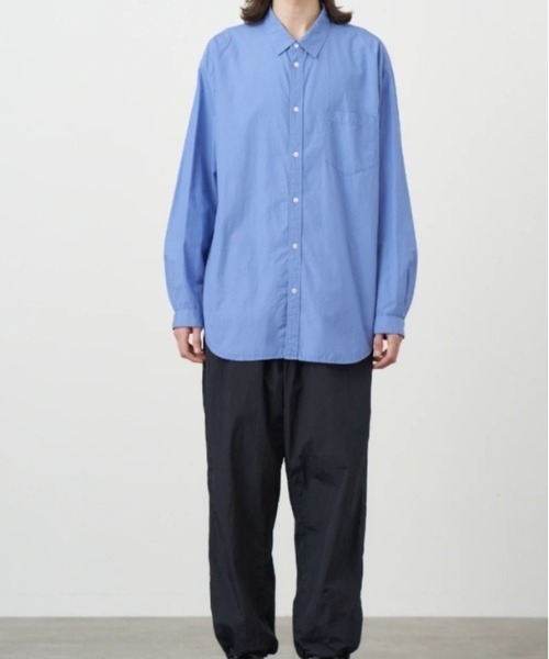 ATON（エイトン）の「ATON (エイトン)SUVIN BROAD | WASHED SHIRT（シャツ/ブラウス・メンズ・ネイビー/その他18/ホワイト・6/4）」の8枚目の写真