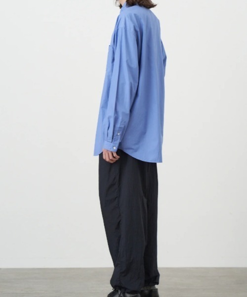 ATON（エイトン）の「ATON (エイトン)SUVIN BROAD | WASHED SHIRT（シャツ/ブラウス・メンズ・ネイビー/その他18/ホワイト・6/4）」の9枚目の写真