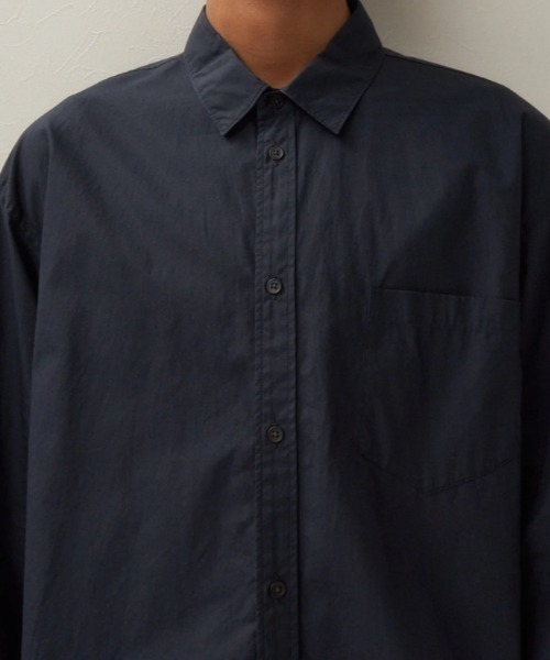 ATON（エイトン）の「ATON (エイトン)SUVIN BROAD | WASHED SHIRT（シャツ/ブラウス・メンズ・ネイビー/その他18/ホワイト・6/4）」の10枚目の写真