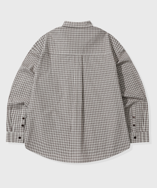 KIIMUIR(キミュア)の「クロップチェックシャツ_ブラウン(シャツ/ブラウス・メンズ・ブラウン・MEDIUM/LARGE/X-LARGE)」の2枚目の写真