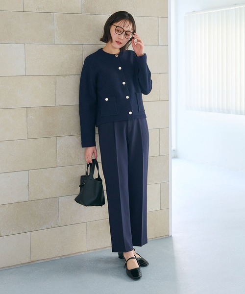 CROSS FUNCTION(クロスファンクション)の「《洗える》サマ美え 金釦ニットジャケット【CROSS FUNCTION/クロスファンクション】(カーディガン/ボレロ・レディース・アイボリー/ネイビー・M/LL/L)」の20枚目の写真