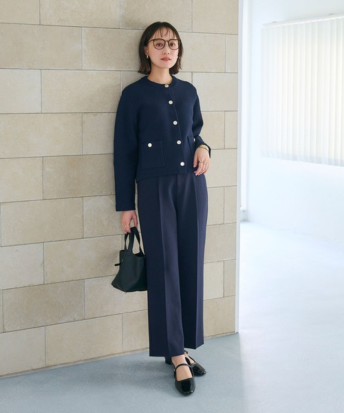 CROSS FUNCTION(クロスファンクション)の「《洗える》サマ美え 金釦ニットジャケット【CROSS FUNCTION/クロスファンクション】(カーディガン/ボレロ・レディース・アイボリー/ネイビー・M/LL/L)」の21枚目の写真