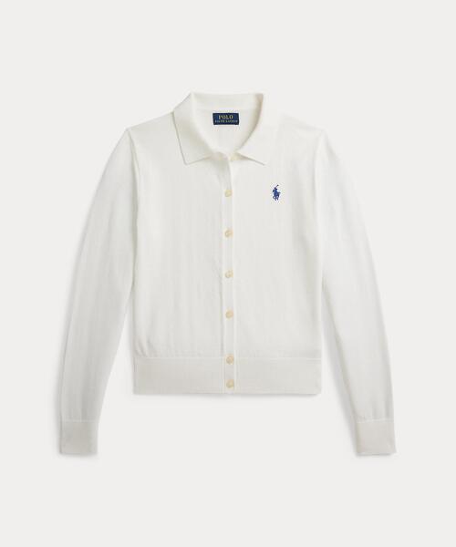 POLO RALPH LAUREN CHILDRENSWEAR(ポロ ラルフ ローレン チルドレンズウェア)の「コームド コットン ポロ カーディガン(カーディガン/ボレロ・キッズ・ホワイト・XL/L/M/S)」の7枚目の写真