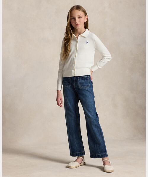 POLO RALPH LAUREN CHILDRENSWEAR(ポロ ラルフ ローレン チルドレンズウェア)の「コームド コットン ポロ カーディガン(カーディガン/ボレロ・キッズ・ホワイト・XL/L/M/S)」の3枚目の写真