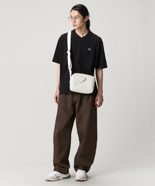 LACOSTE(ラコステ)の「クラブ ラコステ グレインレザー コンパクトショルダーバッグ(ショルダーバッグ・メンズ・ダークネイビー/オフホワイト・FREE)」の18枚目の写真