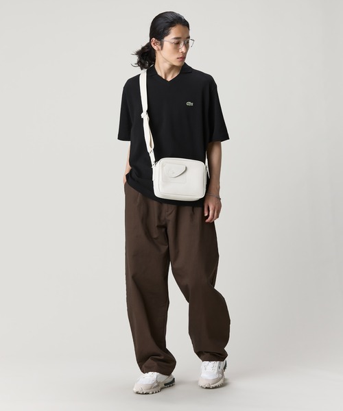 LACOSTE(ラコステ)の「クラブ ラコステ グレインレザー コンパクトショルダーバッグ(ショルダーバッグ・メンズ・ダークネイビー/オフホワイト・FREE)」の19枚目の写真
