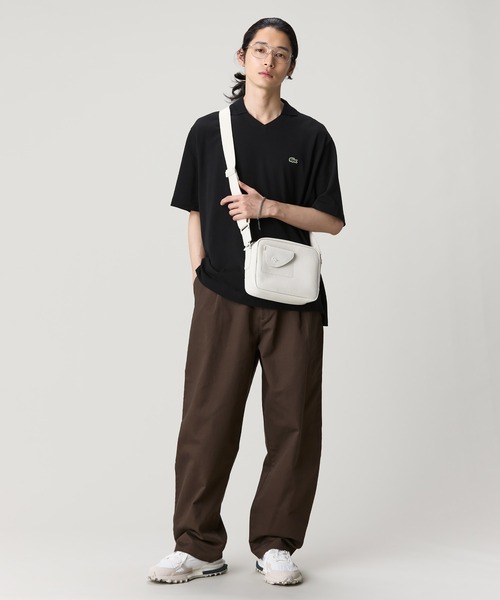 LACOSTE(ラコステ)の「クラブ ラコステ グレインレザー コンパクトショルダーバッグ(ショルダーバッグ・メンズ・ダークネイビー/オフホワイト・FREE)」の20枚目の写真