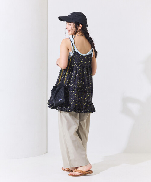 FREAK'S STORE(フリークスストア)の「インドボイル フリル キャミチュニック(キャミソール・レディース・ブラック/オフホワイト/その他2/レッド・フリ-)」の8枚目の写真