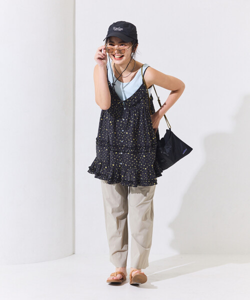 FREAK'S STORE(フリークスストア)の「インドボイル フリル キャミチュニック(キャミソール・レディース・ブラック/オフホワイト/その他2/レッド・フリ-)」の11枚目の写真