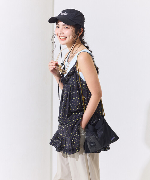 FREAK'S STORE(フリークスストア)の「インドボイル フリル キャミチュニック(キャミソール・レディース・ブラック/オフホワイト/その他2/レッド・フリ-)」の14枚目の写真