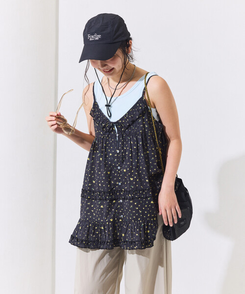 FREAK'S STORE(フリークスストア)の「インドボイル フリル キャミチュニック(キャミソール・レディース・ブラック/オフホワイト/その他2/レッド・フリ-)」の15枚目の写真