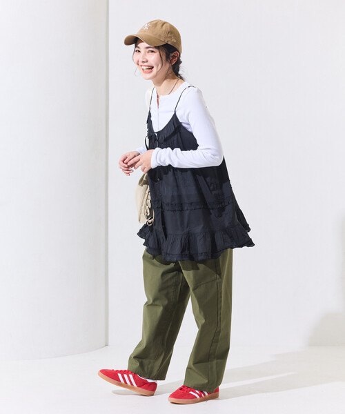 FREAK'S STORE(フリークスストア)の「インドボイル フリル キャミチュニック(キャミソール・レディース・ブラック/オフホワイト/その他2/レッド・フリ-)」の22枚目の写真