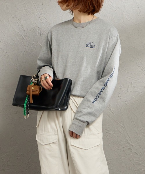 THE SHINZONE（ザ　シンゾーン）の「[THE SHINZONE/ザ シンゾーン] GRIC バックプリント ロングスリーブTシャツ（Tシャツ/カットソー・レディース・ホワイト/グレー・0）」の3枚目の写真