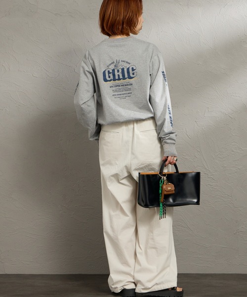 THE SHINZONE（ザ　シンゾーン）の「[THE SHINZONE/ザ シンゾーン] GRIC バックプリント ロングスリーブTシャツ（Tシャツ/カットソー・レディース・ホワイト/グレー・0）」の6枚目の写真