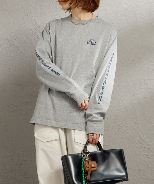 THE SHINZONE（ザ　シンゾーン）の「[THE SHINZONE/ザ シンゾーン] GRIC バックプリント ロングスリーブTシャツ（Tシャツ/カットソー・レディース・ホワイト/グレー・0）」の7枚目の写真