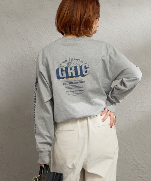 THE SHINZONE（ザ　シンゾーン）の「[THE SHINZONE/ザ シンゾーン] GRIC バックプリント ロングスリーブTシャツ（Tシャツ/カットソー・レディース・ホワイト/グレー・0）」の4枚目の写真