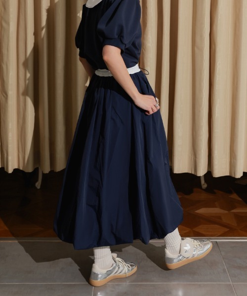 DONOBAN（ドノバン）の「【撥水】UVカットバルーンスカート（デニムスカート・レディース・ネイビー/ピンク・ONE SIZE）」の14枚目の写真