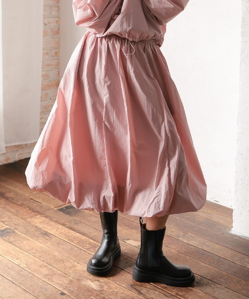 DONOBAN（ドノバン）の「【撥水】UVカットバルーンスカート（デニムスカート・レディース・ネイビー/ピンク・ONE SIZE）」の16枚目の写真
