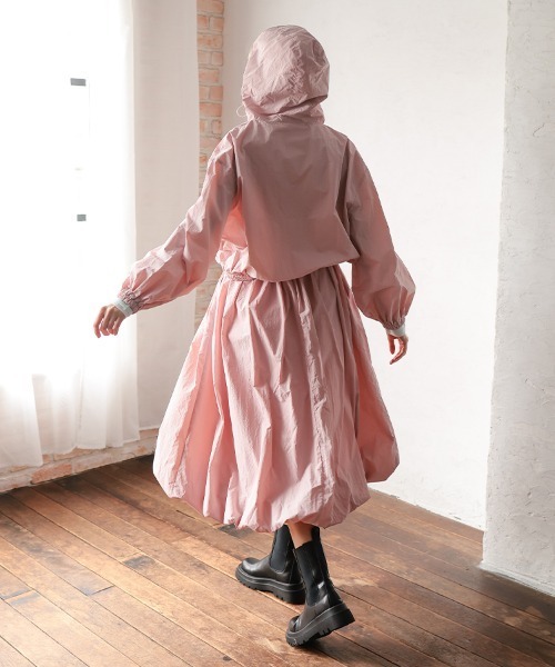 DONOBAN（ドノバン）の「【撥水】UVカットバルーンスカート（デニムスカート・レディース・ネイビー/ピンク・ONE SIZE）」の18枚目の写真