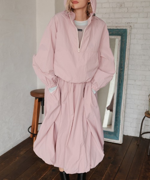 DONOBAN（ドノバン）の「【撥水】UVカットバルーンスカート（デニムスカート・レディース・ネイビー/ピンク・ONE SIZE）」の20枚目の写真