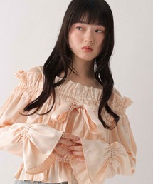 Heather（ヘザー）の「タックリボンオフショルブラウス　656551（シャツ/ブラウス・レディース）」