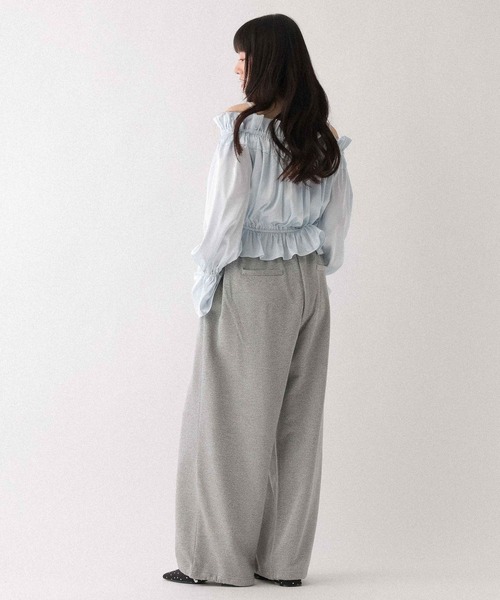 Heather（ヘザー）の「タックリボンオフショルブラウス　656551（シャツ/ブラウス・レディース・アイボリー/ブルー/ピンク・FREE）」の20枚目の写真