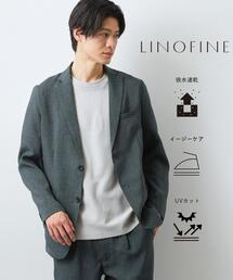 THE SHOP TK （ザ ショップ ティーケー ）の「【LINO FINE】リネンライク テーラードジャケット 吸水速乾/イージーケア/UVカット/洗濯機OK（テーラードジャケット）」