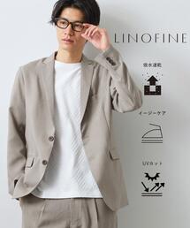 THE SHOP TK （ザ ショップ ティーケー ）の「【LINO FINE】リネンライク テーラードジャケット 吸水速乾/イージーケア/UVカット/洗濯機OK（テーラードジャケット）」