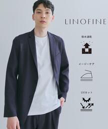 THE SHOP TK （ザ ショップ ティーケー ）の「【LINO FINE】リネンライク テーラードジャケット 吸水速乾/イージーケア/UVカット/洗濯機OK（テーラードジャケット）」