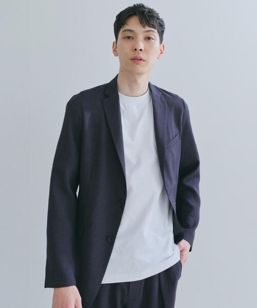 THE SHOP TK (ザ ショップ ティーケー )の「【LINO FINE】リネンライク テーラードジャケット 吸水速乾/イージーケア/UVカット/洗濯機OK(テーラードジャケット・メンズ・チャコールグレー/ライトベージュ/ブルー系その他・02/03/04)」の14枚目の写真