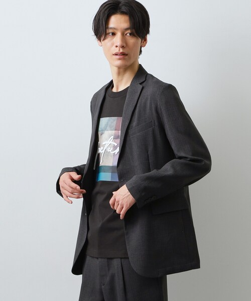 THE SHOP TK (ザ ショップ ティーケー )の「【LINO FINE】リネンライク テーラードジャケット 吸水速乾/イージーケア/UVカット/洗濯機OK(テーラードジャケット・メンズ・チャコールグレー/ライトベージュ/ブルー系その他・02/03/04)」の20枚目の写真