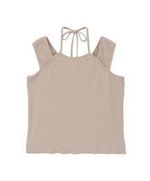 HALTER STRAP RIB TANK TOP