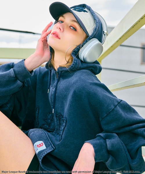 BACK TO THE FIELD（バック トゥー ザ フィールド）の「【MLB】ZIPビッグフーディー（パーカー・レディース・ブラック/ネイビー/ブラウン・FREE）」の20枚目の写真