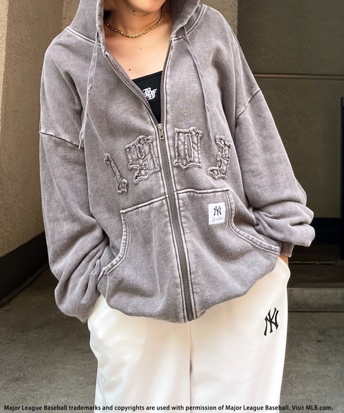 BACK TO THE FIELD（バック トゥー ザ フィールド）の「【MLB】ZIPビッグフーディー（パーカー・レディース・ブラック/ネイビー/ブラウン・FREE）」の11枚目の写真