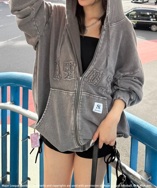 BACK TO THE FIELD（バック トゥー ザ フィールド）の「【MLB】ZIPビッグフーディー（パーカー・レディース・ブラック/ネイビー/ブラウン・FREE）」の12枚目の写真