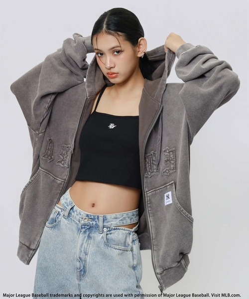 BACK TO THE FIELD（バック トゥー ザ フィールド）の「【MLB】ZIPビッグフーディー（パーカー・レディース・ブラック/ネイビー/ブラウン・FREE）」の7枚目の写真