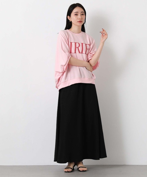 CHIGNON（シニヨン）の「ＩＲＩＥロゴドルマンTシャツ（Tシャツ/カットソー・レディース・ピンク/チャコールグレー・FREE）」の14枚目の写真