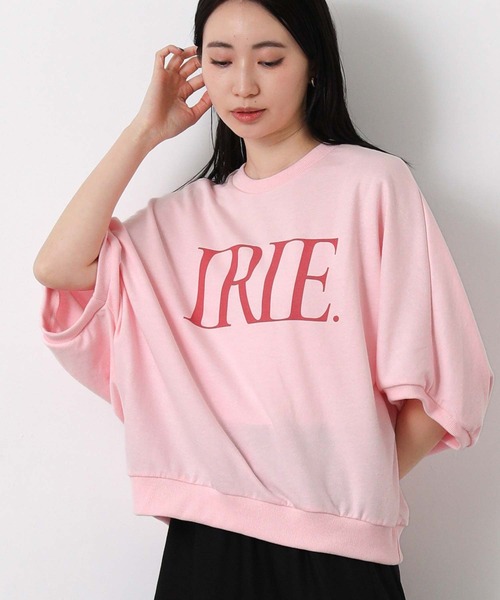 CHIGNON（シニヨン）の「ＩＲＩＥロゴドルマンTシャツ（Tシャツ/カットソー・レディース・ピンク/チャコールグレー・FREE）」の10枚目の写真