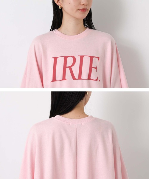 CHIGNON（シニヨン）の「ＩＲＩＥロゴドルマンTシャツ（Tシャツ/カットソー・レディース・ピンク/チャコールグレー・FREE）」の4枚目の写真