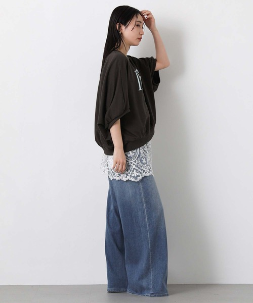 CHIGNON（シニヨン）の「ＩＲＩＥロゴドルマンTシャツ（Tシャツ/カットソー・レディース・ピンク/チャコールグレー・FREE）」の19枚目の写真